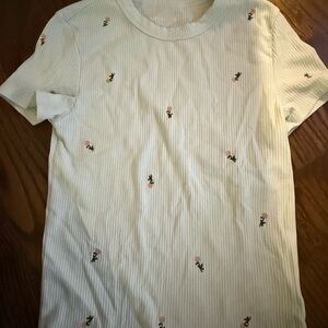 American Eagle Outfitters Light Blue Ribbed Top